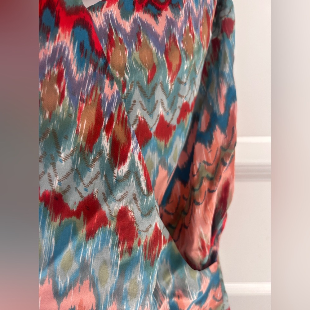 Haute Hippie Silk Georgette Multicolor Halter Top Small - Picture 3 of 6